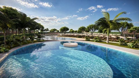 Seasonal outdoor pool, open 10:00 AM to 8:00 PM, sun loungers