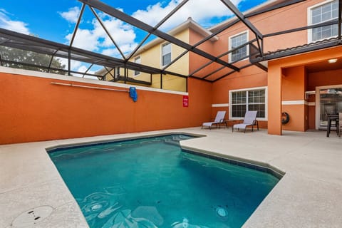 A secluded screened pool space designed for relaxation and fun