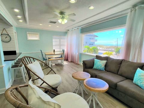 Stunning Ocean and Beach views! Open layout with tons of beach decor to help get you in that island mood! 