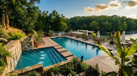 Tree Loft Pool is 1 of 2 pools you can enjoy with a stunning lakeside view!