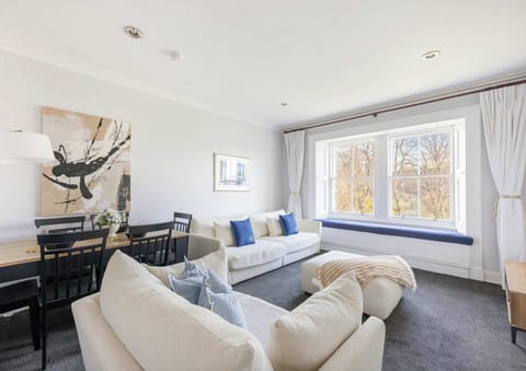 The open-plan living and dining area