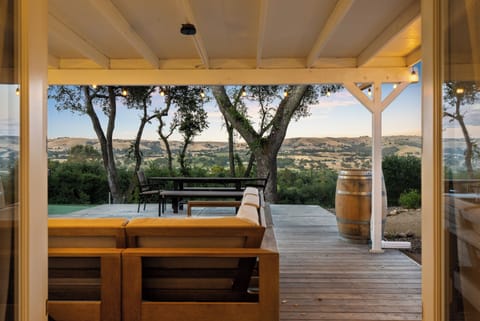 Enter the patio and enjoy the view from the primary ensuite. 