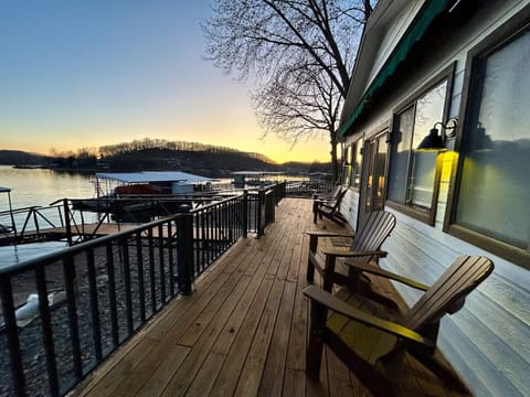 Enjoy sunset views from the deck