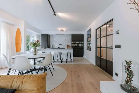 Living room and dining area