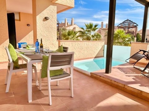 Terrace/patio with private plunge pool