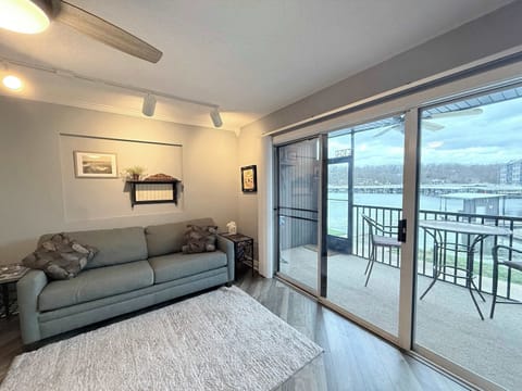 Unwind in the airy living room & stream your favorites on the smart TV​