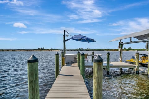 Waterfront private boat dock