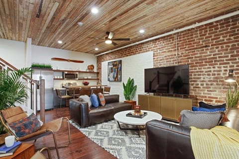 Welcome! Living Room | Comfortable Seating Area and TV | First Floor of Third Floor Unit