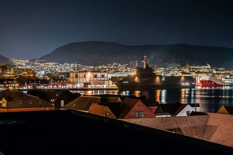 View of the city from the roof terrace