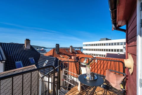 On the balcony you can sit and enjoy your morning coffe