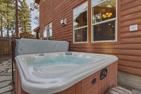 Soak under the sun and stars in the hot tub.