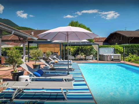 Summer exterior with pool