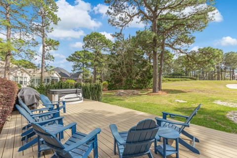 Ample patio seating so everyone can gather comfortably outside.