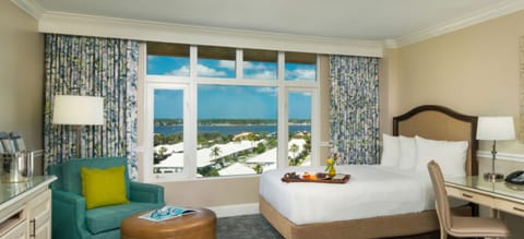 Settle in with a seaside view and a cozy reading chair.