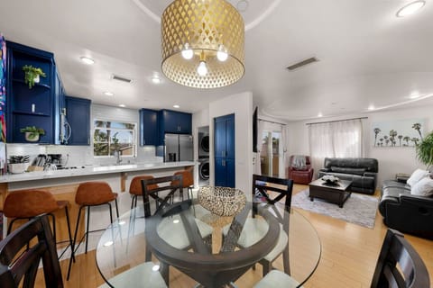 Open concept living room, dining room and kitchen