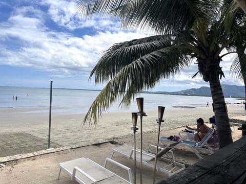 On the beach, beach bar