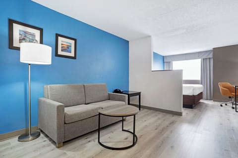 Standard Room, 1 King Bed Refined 2 Person Sofa Bed | Living area | Flat-screen TV