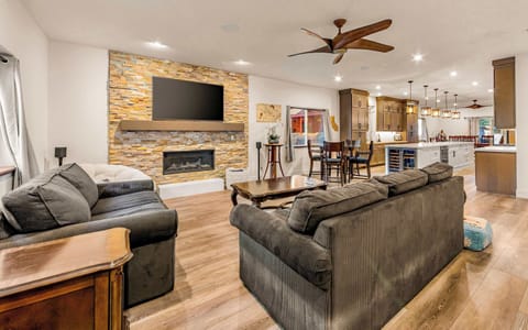 Curl up in the inviting living room & stream your favorites on the smart TV​
