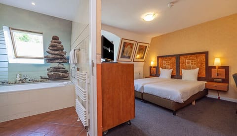 Refresh and recharge with an easy in-room layout.