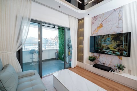 Living room with balcony seaview