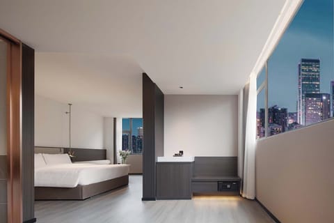 Luxury Double Room, City View | Premium bedding, down comforters, minibar, blackout drapes