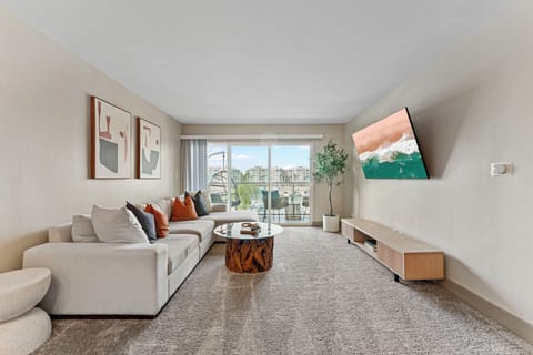 Artistic & chic living space with Scandinavian design and floor-to-ceiling light