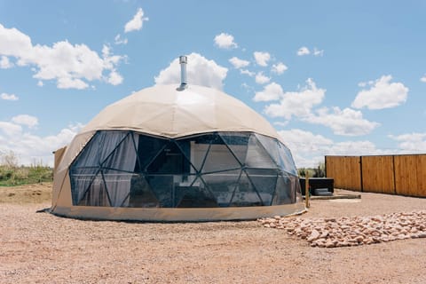 Outside View of the Beige Dome
