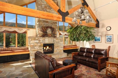 Cozy up to the fire in the communal lounge.