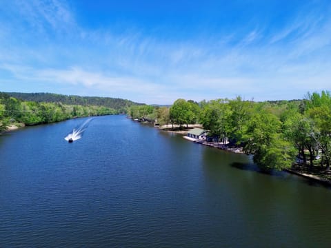 Wide open lake view with plenty of space for boating, swimming, or jet skiing.