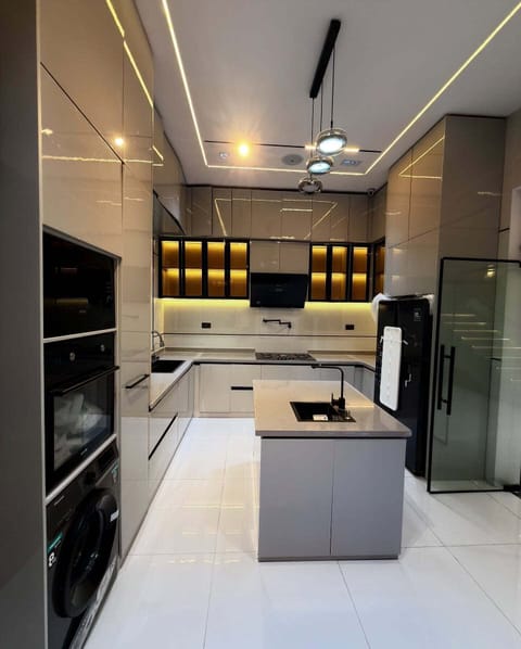 Deluxe Apartment, Balcony, City View | Private kitchen | Fridge, microwave, oven, stovetop