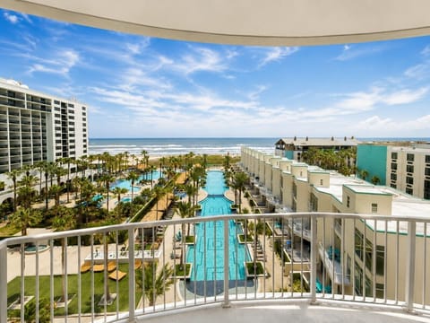 Beachside balcony view