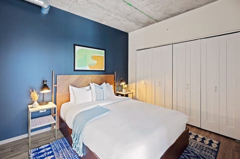 Unwind into crisp linens in a calm, stylish bedroom retreat.
