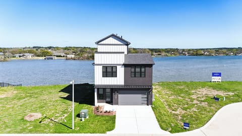 Luxury lakefront retreat with a private dock on Lake Conroe.