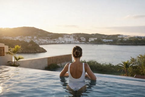 Azure Peak Villa in Agia Pelagia invites you to experience elevated coastal livi