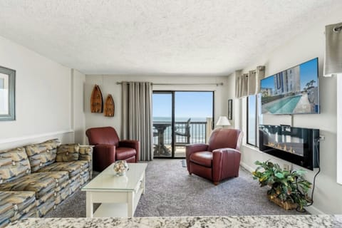 The ocean front living room is fabulous for movie night with the family.