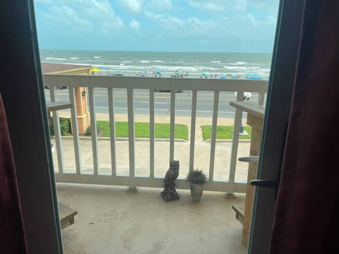 Private balcony with ocean views just steps from the beach