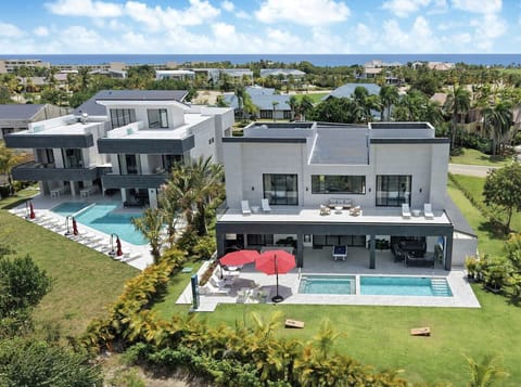 Las Palmas Mansion: Aerial view of the properties