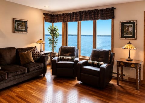 Adirondack custom furniture with native NH photographs set in birch frames