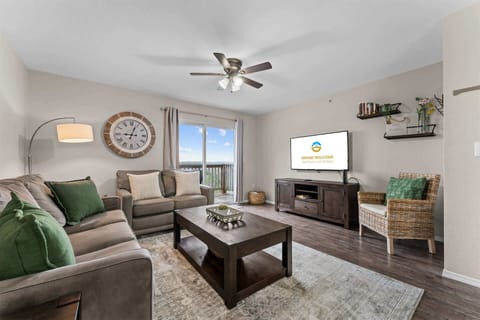 Curl up in the inviting living room & stream your favorites on the smart TV