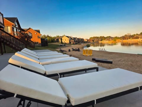 Lounge on the beach while the kiddos play and enjoy the serene lakefront view.