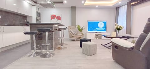 Kitchen and living room