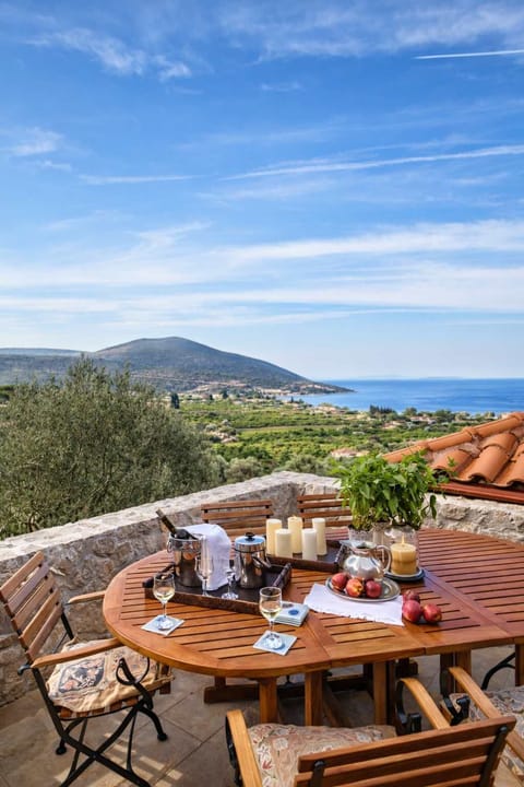 Outdoor Dining Terrace with Panoramic Sea View