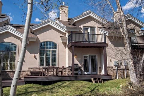 Private deck for dining and grilling.