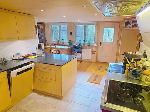 Kitchen, Countertop, Kitchen Appliance, Major Appliance, Flooring, Interior Design, Wood, Cabinetry, Furniture, Floor
