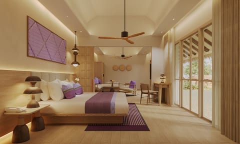 Family Suite (Garden) | In-room safe, blackout drapes, iron/ironing board, bed sheets