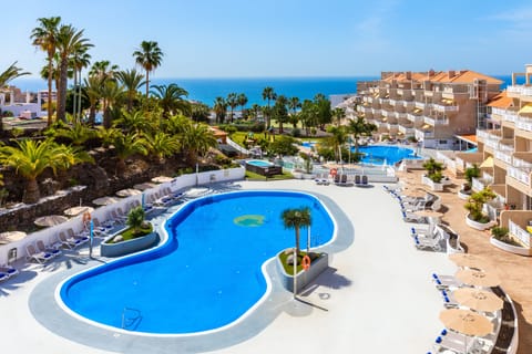 2 outdoor pools, open 9:00 AM to 5:00 PM, pool umbrellas, sun loungers