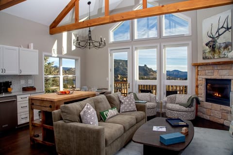 Relax by the fireplace watching your favorite shows