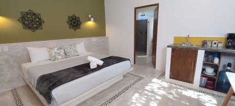 Valentina Holbox, King size bed, kitchenette, dining table, good Wi-Fi