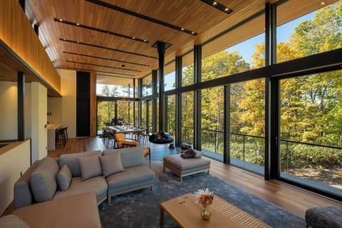 Luxury Villa, Balcony, Mountain View | Living area | Flat-screen TV, fireplace