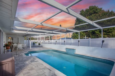 Covered Private Pool with Dining Area